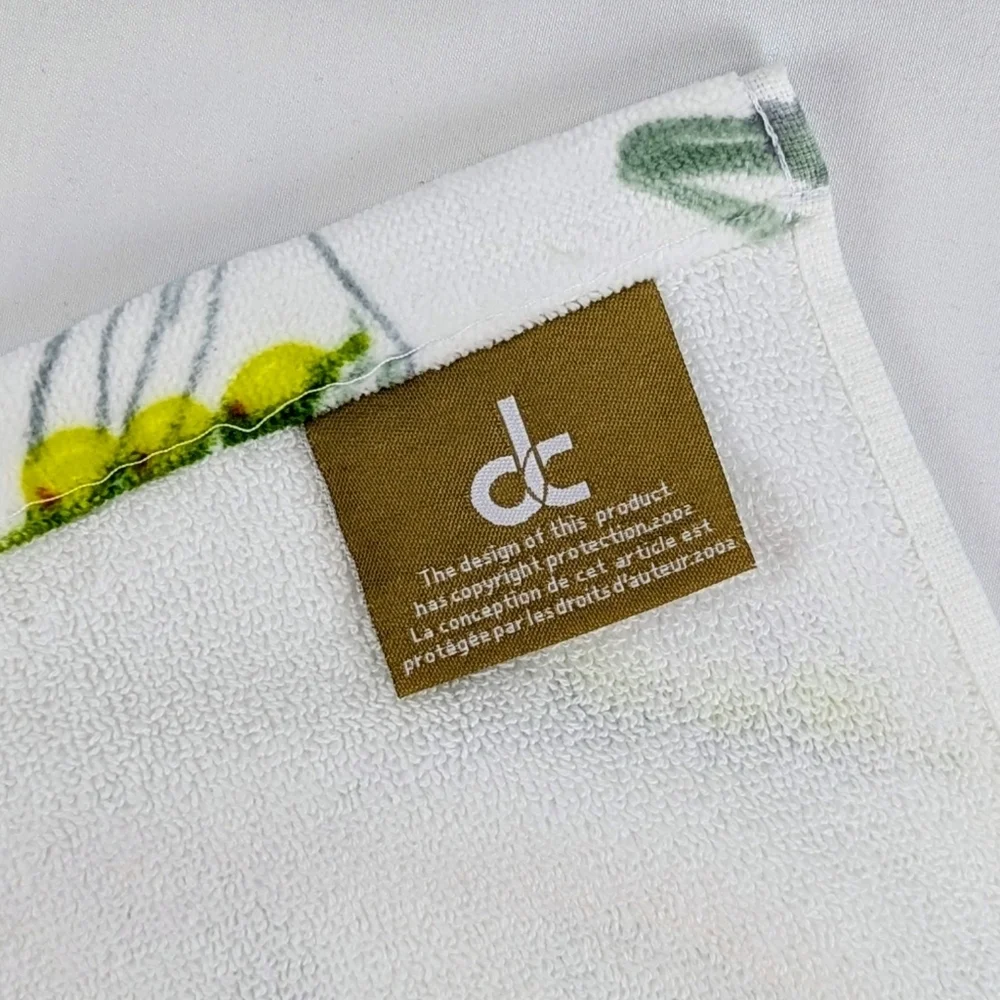 Martini Print Hand Towels Set Of Two Cotton Lyocell 16